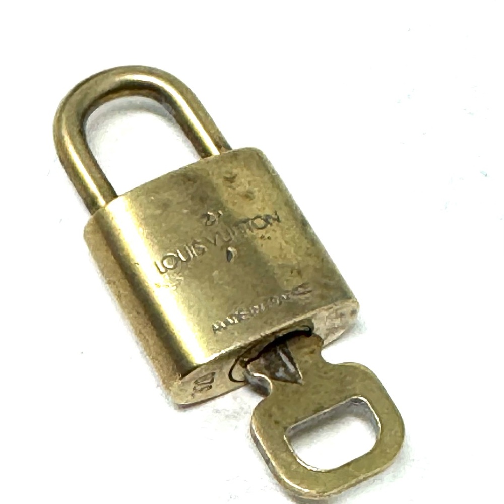 Authentic Louis Vuitton Gold Lock & Key Brass Number 320